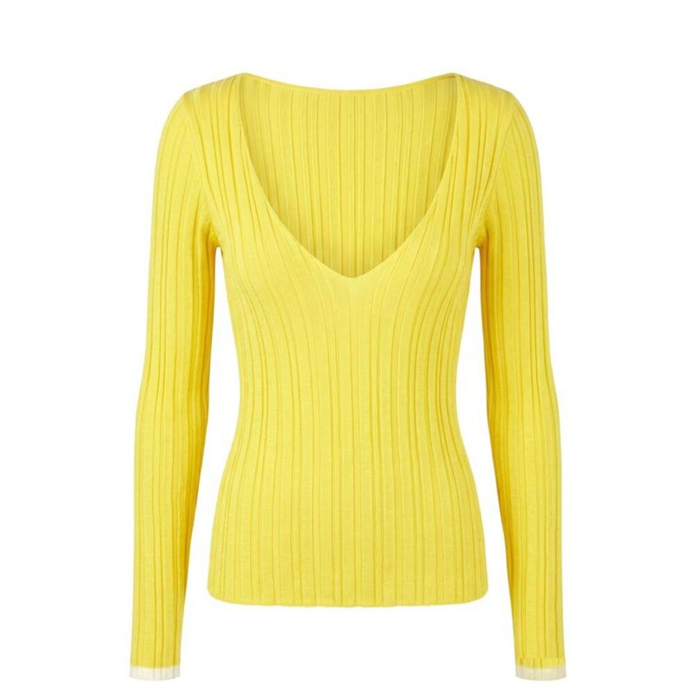 Trussardi Jeans Yellow Viscose Women Women's Sweater